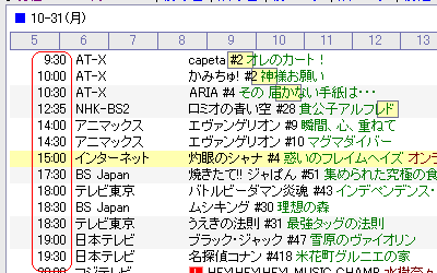 24モードのスクリーンショット